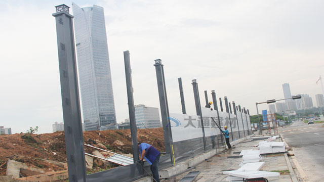 珠海A類(lèi)烤漆圍擋-珠海香洲區(qū)梅華東路圍擋工程案例